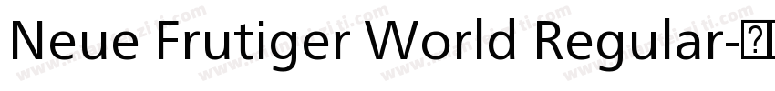Neue Frutiger World Regular字体转换